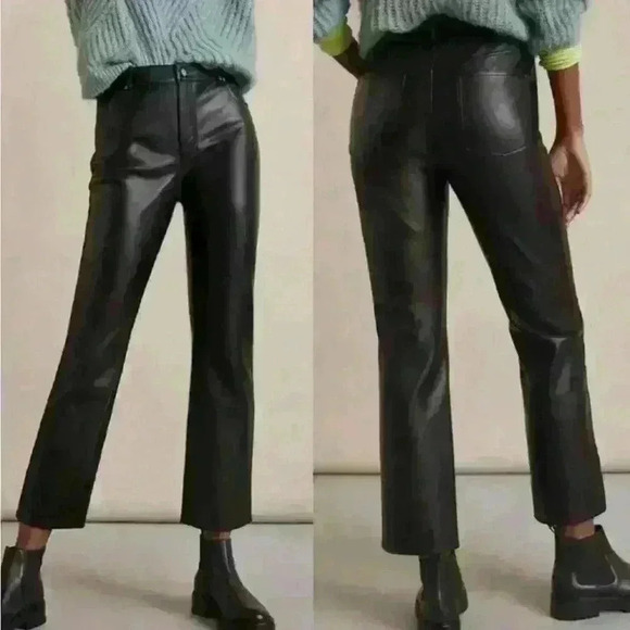 Avec Les Filles Pants - Avec Les Files NwT Anthropologie Leg Faux Leather Pant Black Size M